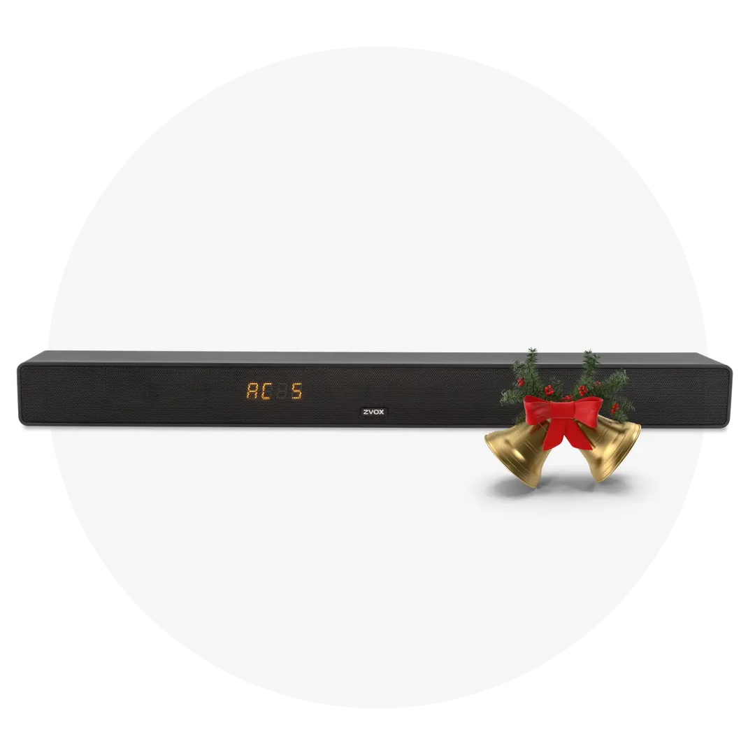ACCUVOICE AV855 SOUNDBAR WITH DUAL SUBWOOFERS, 20 LEVELS OF VOICE BOOST, HDMI COMPATIBLE