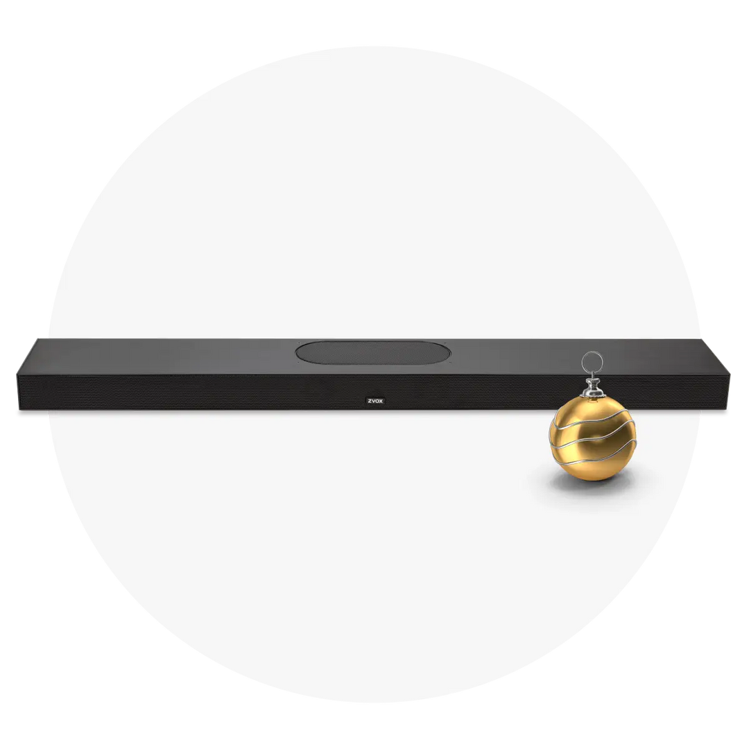 ACCUVOICE AV855 SOUNDBAR WITH DUAL SUBWOOFERS, 20 LEVELS OF VOICE BOOST, HDMI COMPATIBLE