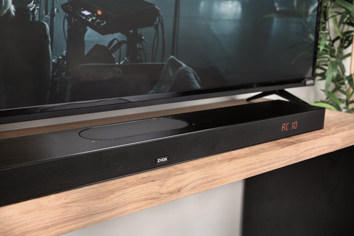 ZVOX ACCUVOICE AV855 SOUNDBAR WITH DUAL SUBWOOFERS, 20 LEVELS OF VOICE BOOST, HDMI COMPATIBLE