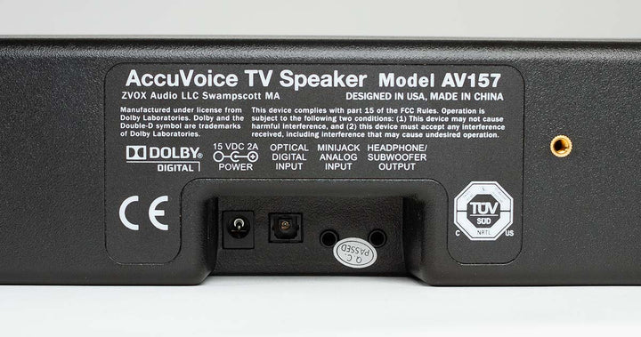 AccuVoice AV157 TV Speaker with Twelve Levels of Voice Boost